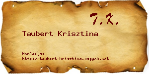 Taubert Krisztina névjegykártya